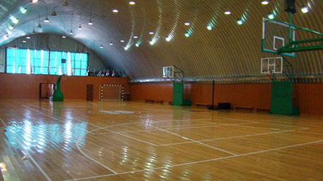 бескаркасный арочный ангар спорткомплекс